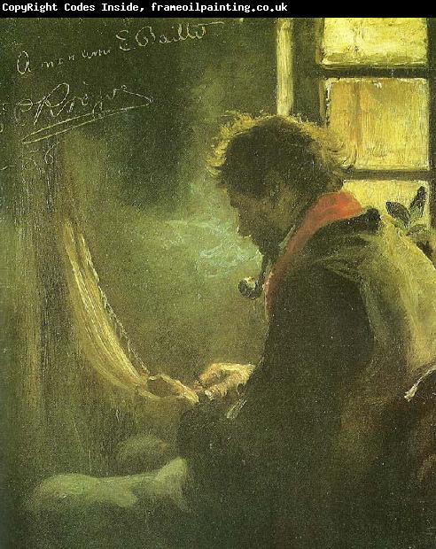 Peder Severin Kroyer en fransk fisker boder garn
